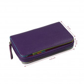 Portofel dama din piele naturala DiAmanti Gilda Violet